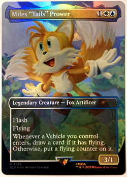 MTG Miles "Tails" Prower (Rainbow Foil) Secret Lair x Sonic 2085 NM - Image 1