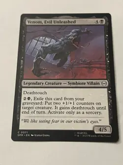 Venom, Evil Unleashed - Marvel's Spider-Man: Eternal-Legal MTG SDCC 2025 - Image 1