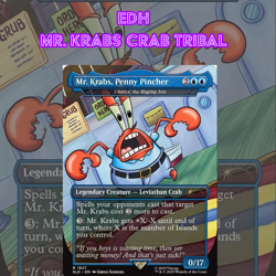 EDH - Mr. Krabs Crab Tribal, MTG Commander Deck, Bracket 1-2, Secret Lair - Image 1