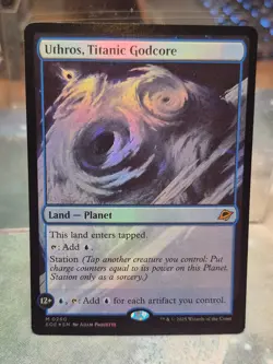 FOIL M 0260 Uthros, Titanic Godcore Land Planet Edge of Eternities EOE MTG Card - Image 1