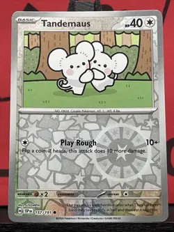 Tandemaus 157/191 Sv08: Surging Sparks Reverse Holo Common Pokemon TCG 2024 VLP - Image 3