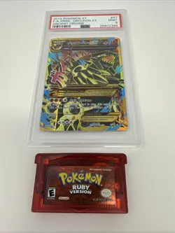 Primal Groudon EX 97/98 XY Ancient Origins PSA 9 2015 + Pokemon Ruby Version GBA - Image 3