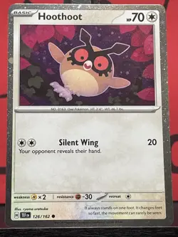 Hoothoot 126/162 Temporal Forces Cosmos Holo Pokemon TCG 2024 VLP - Image 3