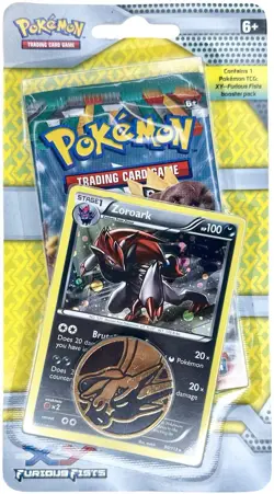 POKEMON XY FURIOUS FISTS CHECKLANE BLISTER BOOSTER PACK ZOROARK SEALED - Image 1