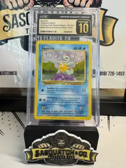 Pokemon TCG CGC Pristine 10 Squirtle 001/034 Classic Holo - Image 1