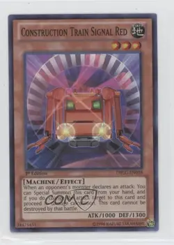 Construction Train Signal Red 1st Ed. YuGiOh Dragons of Legend #DRLG-EN038 02l5 - Image 1