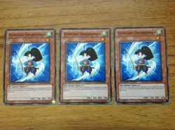 YuGiOh 3 X STINGING SWORDSMAN - PHSW-EN004 1st EDITION. Free Postage - Image 3