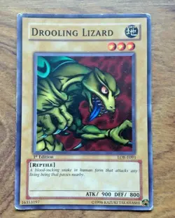 Yugioh - Drooling Lizard LOB-E093 1st Edition. Free Postage - Image 1