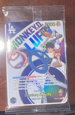UNOPENED Dodgers x One Piece Monkey D. Luffy Limited Edition Trading Card - Image 1