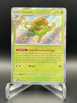 Gloom 093/091 Paldean Fates Baby Shiny Rare Holo Card Pokemon TCG NM/M - Image 1