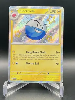 Electrode 134/091 Paldean Fates Baby Shiny Rare Holo Card Pokemon TCG NM/M - Image 1