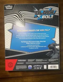 Pokemon Trading Card Game Scarlet & Violet Black Bolt Binder Collection SEALED - Image 2
