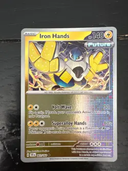 Iron Hands 061/162 Holo Rare Pokemon Card - Temporal Forces 2024 - NM - Image 1