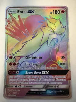 Entei GX 74/73 Shining Legends 2017 Secret Holo Rare Pokemon Card TCG - Image 1