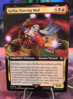 x1 Kefka, Dancing Mad - Extended Art R MTG Commander: Final Fantasy M/NM, Englis - Image 1