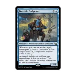 WOTC MtG Prerelease Promos Forensic Gadgeteer (R) (Foil) NM - Image 1