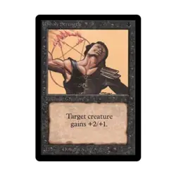 WOTC MtG Beta Unholy Strength (C) VG - Image 1