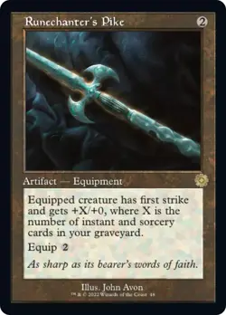 x1 Runechanter's Pike BRO RETRO BRR MTG 48/126 RARE M/NM 1x - Image 1