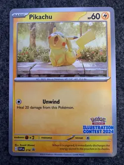 Pikachu - SVP 214 - - 2024 Illustration Contest - Pokemon TCG Card - Image 1