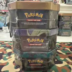 3 x Triple Whammy Collector SEALED Tins (Complete Tin Set) Pokemon TCG - Image 2