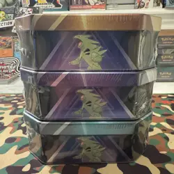 3 x Triple Whammy Collector SEALED Tins (Complete Tin Set) Pokemon TCG - Image 3