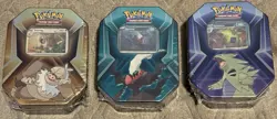 3 x Triple Whammy Collector Sealed Tins (Complete Tin Set) Pokemon TCG - Image 1