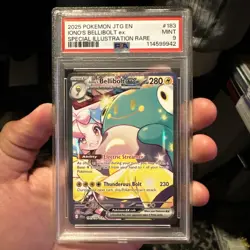 Pokemon SV09 Journey Together Ultra Rare PSA 9 Ionos Bellibolt EX 183 - Image 1