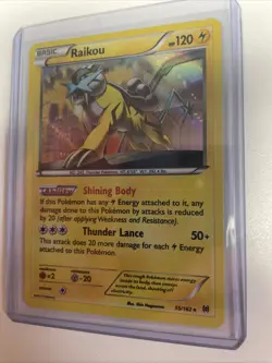 POKEMON RAIKOU 55/162 XY BREAKTHROUGH HOLO LIGHT PLAYED Free Shipping - Image 1