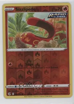 Sizzlipede Reverse Foil Pokemon Sword & Shield Fusion Strike #047 02v3 - Image 1