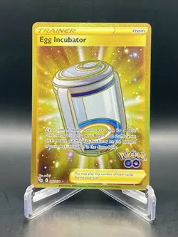 Egg Incubator 087/078 Pokemon GO Secret Rare Gold Full Art Holo Pokemon TCG NM - Image 1