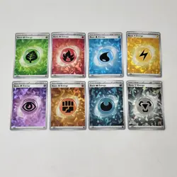 Terapagos UPC: 8x Basic Energy Set [Cracked Ice Holo] Promo Pokemon TCG NM/M - Image 1