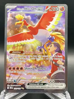 Ethan's Ho-Oh ex 230/182 Destined Rivals Special Illustration Rare Pokemon NM/M - Image 5