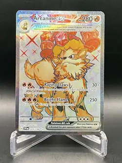 Arcanine ex 224/198 SV1 Base Set Ultra Rare Full Art Holo Pokemon TCG NM/M - Image 1
