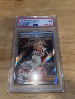 2023 POKEMON PAR EN #239 PROFESSOR SADA'S VITALITY "ULTRA RARE"- PSA 9 (2311) - Image 1