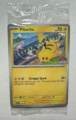 Pokemon TCG Pikachu SVP 190 2024 World Championships Sealed Promo Stamped - Image 2