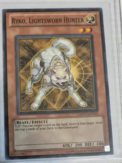 Yugioh Ryko Lightsworn Hunter RA02-EN003 1st SECRET RARE MENT NEVER USED p=P10 - Image 1
