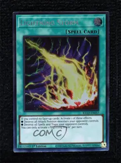 CR - Lightning Storm 1st Ed. YuGiOh King's Court #KICO-EN057 0xr2 - Image 1