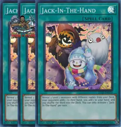 Yugioh! 3x Jack-In-The-Hand JUSH-EN054 Super Rare 1st Ed NM - Image 1