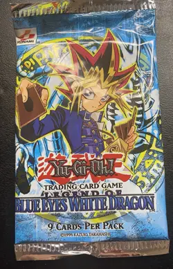 Yugioh Blue Eyes White Dragon 1996 Booster Pack First Edition NEW SEALED - Image 1