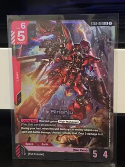 Sinanju Foil - ST03-001 NM - Gundam TCG Trading Card Game LR Rare Unit - Image 1