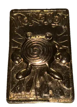 Pokemon 1999 23k Gold Plated Trading Card Burger King Promo #61 POLIWHIRL - Image 1