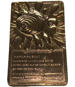 Pokemon 1999 23k Gold Plated Trading Card Burger King Promo #61 POLIWHIRL - Image 2