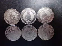 Pokemon Card Meiji Promo Battle Coin x6 Pidgeot Fearow Evolutions #5475 - Image 1