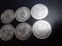 Pokemon Card Meiji Promo Battle Coin x6 Pidgeot Fearow Evolutions #5475 - Image 3