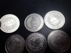 Pokemon Card Meiji Promo Battle Coin x6 Pidgeot Fearow Evolutions #5475 - Image 4