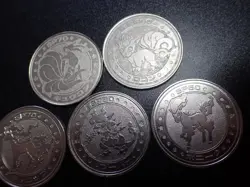 Pokemon Card Meiji Promo Battle Coin x5 Ninetales Rapidash Evolutions etc #5474 - Image 2