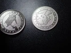 Pokemon Card Meiji Promo Battle Coin Silver Shining Pikachu 2 SET #5431 PLAY - Image 3