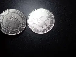 Pokemon Card Meiji Promo Battle Coin Silver Shining Pikachu 2 SET #5431 PLAY - Image 4