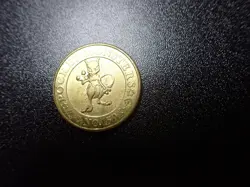 Pokemon Card Banpresto 1997 Promo Game Coin Gold Shining Mewtwo #5395 - Image 3