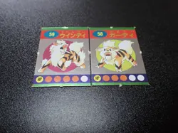 Pokemon Magazine Promo Ginpika Himitsu Mini Card x2 Arcanine Evolutions #5361 - Image 2